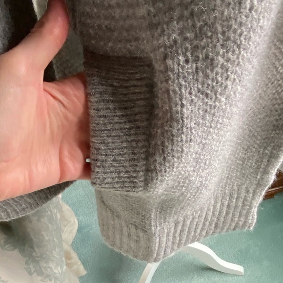 Boden Grey Mohair-Blend Open Front Cardigan - Picture 3 of 13